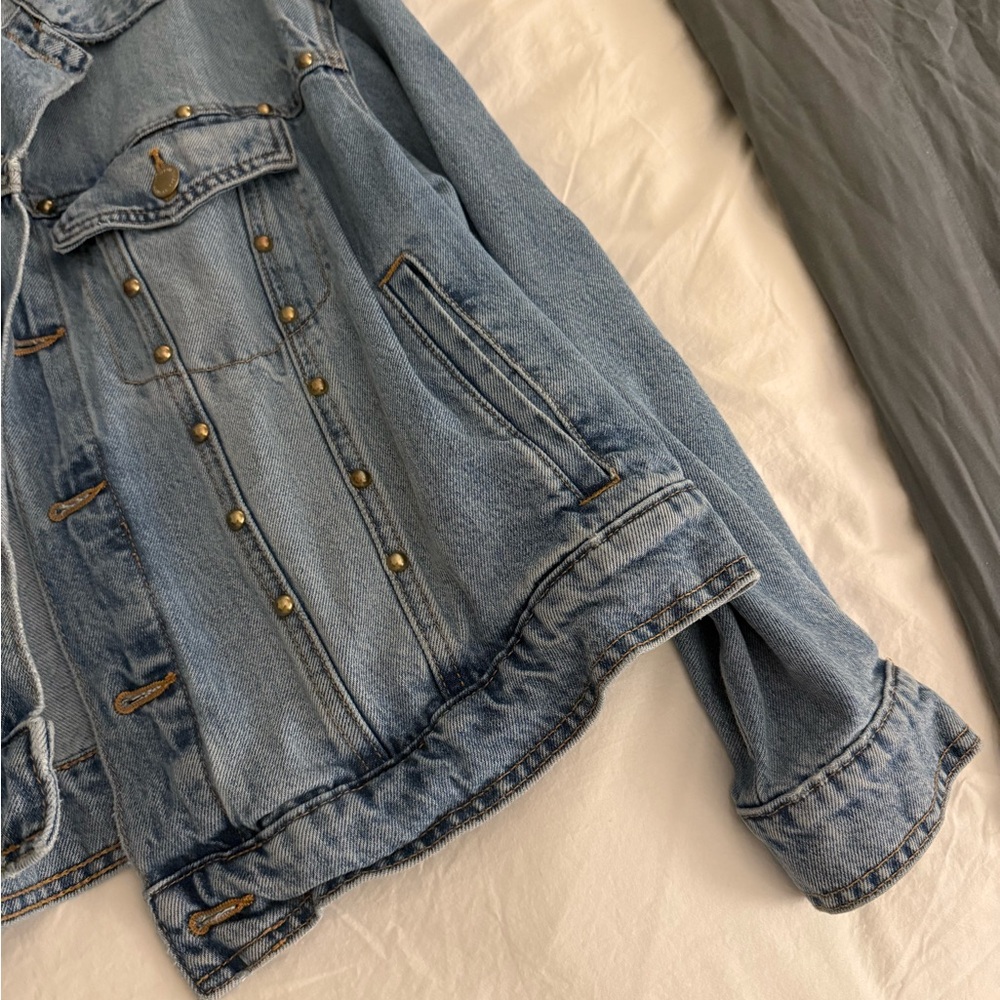 Universal Thread Studded Denim Jacket - image 3